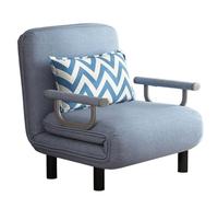 3 en 1 Sofa Cama 1 Plaza Plegable Ergonomía Algodón y Lino Sofás de Salón Convertible Ajuste del Respaldo en 6 Niveles Cama de Invitados Capacidad de Carga 300 Kg(Blue,190 * 68 * 26cm)