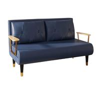 3 en 1 Sofá Cama Convertible Nórdico Tejido Técnico Sofás de Salón Respaldo Ajustable en 6 PosicionesCama de Invitados con Patas de Metal Dorado para Oficina Dormitorio Salón(Blue,190 * 120 * 30cm)