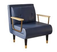 3 en 1 Sofá Cama Convertible Nórdico Tejido Técnico Sofás de Salón Respaldo Ajustable en 6 PosicionesCama de Invitados con Patas de Metal Dorado para Oficina Dormitorio Salón(Blue,190 * 80 * 30cm)