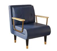 3 en 1 Sofá Cama Convertible Nórdico Tejido Técnico Sofás de Salón Respaldo Ajustable en 6 PosicionesCama de Invitados con Patas de Metal Dorado para Oficina Dormitorio Salón(Blue,190 * 68 * 30cm)