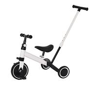 3 en 1 Triciclo Bebé para Niños-Bicicletas sin Pedales para Bebés con Ajustable Asiento Manillar y Desmontables Pedales Regalo de cumpleaños-3 en 1 (Blanco)