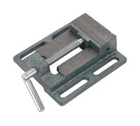 3 en tornillo de banco para taladradora, tornillo de banco de mesa de mordaza plana de acero de alto carbono con rango de sujeción de 80 mm, sujeción precisa y estable para