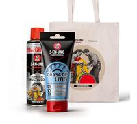 3-EN-UNO Kit Manitas by Pilsferrer, Spray Multiusos 200+20ml + Grasa de Litio 150 ml, Bolsa de Tela Reciclada 37x41 cm, Pack 2