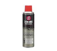 3 EN UNO Profesional Lubricante de Cadenas en Spray 250 ml - Incoloro, Alta Protección y Deslizamiento Suave