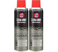3 EN UNO Profesional Lubricante de Cadenas en Spray 250 ml - Incoloro, Alta Protección y Deslizamiento Suave (Paquete de 2)