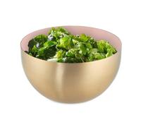 3 Ensaladeras acero inox. Frutero 1 l Bol repostería Cuenco cocina dorado y rosa