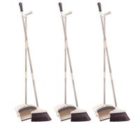 3 escobas Resistentes al Aire Libre, Cepillo Angular Plegable para el hogar con Mango de 100 cm para Patio, Garaje, vestíbulo, Centro Comercial, Suelo, hogar, Cocina, habitación, Oficina, Mascotas