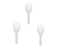 3 espátulas de plástico grandes de plástico para servir con forma de tenedor, cucharas para servir arroz y patatas (27 cm de largo)