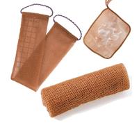 3 esponjas africanas de red para exfoliar el cuerpo, esenciales de ducha, esponjas de baño africanas, kit de paño de ducha para cara, espalda