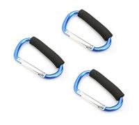 3 esponjas de aleación de aluminio, gancho de la compra, mosquetón en forma de D, hebilla de clip grande, hebillas de alpinismo, hebillas de zapatos de patinaje al aire libre