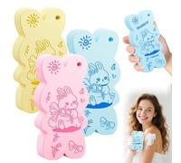 3 esponjas de baño exfoliantes mágicas, exfoliantes mágicos, esponjas de baño exfoliantes súper suaves para ducha, mujeres y hombres, removedor de piel muerta para adultos y niños (3 piezas)