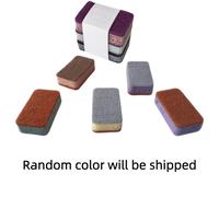 3 Esponjas de limpieza de densidad y en colores aleatorios, esponjas de lavavajillas coloridas, cepillos para sartenes no grasosos, esponjas de cara para lavar platos de cocina, estropajos
