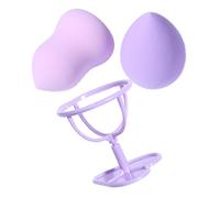 3 esponjas de maquillaje para maquillaje, polvos líquidos y cremas, esponjas de belleza, mezcladoras con soporte, regalos y esponjas de mezcla de maquillaje