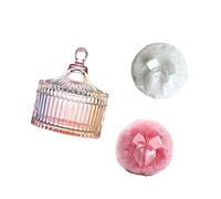 3 esponjas esponjosas con soportes de vidrio sellados para aplicación cosmética recipientes de vidrio