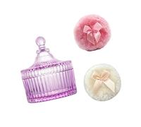 3 esponjas esponjosas con soportes de vidrio sellados para aplicación cosmética recipientes de vidrio