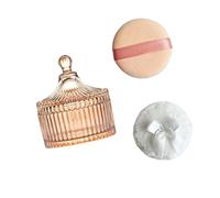 3 esponjas esponjosas con soportes de vidrio sellados para aplicación cosmética recipientes de vidrio