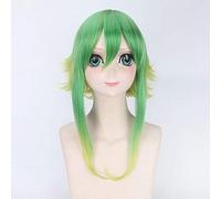 3 estilos pelucas Vocaloid Gumi peluca Cosplay disfraz mujer amarillo-verde degradado longitud media pelo sintético Vocaloid Gumi Perucas DM274