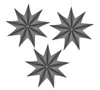 3 estrellas de papel para colgar, 30 cm, estrella de papel de Navidad, 9 puntas, estrella de papel para colgar, estrella de papel para casa, ventana, Adviento, Navidad