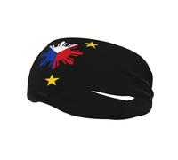 3 Estrellas y Sol Filipino Bandera de Filipinas Diademas Deportivas Diadema de Entrenamiento que Absorbe la Humedad Banda para el Sudor Diademas para Correr