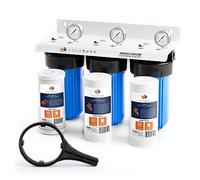 3 Etapa Big azul 10 "toda la casa Sistema 1" puerto + bloque + (carbono sedimento filtros