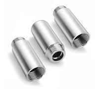 3 extensiones de grifo de 1/2 pulgadas x 80 mm, acero inoxidable extensión de cabezal de ducha (IG Ø 19,5 mm x AG Ø 20,3 mm) manguera de ducha extensión de acero inoxidable tubo de extensión para