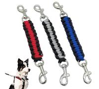 3 extensores de correa para mascotas con doble clip, clip de seguridad para collar de perro, correa de seguridad giratoria de 360°, arnés de perro al aire libre, gancho de respaldo, para caminar