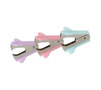 3 extractores de grapas con forma divertida con 3 unidades de operaciones sin esfuerzo, mango ergonómico, herramienta de extracción de 3 opciones de color