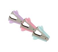 3 extractores de grapas con forma divertida con 3 unidades de operaciones sin esfuerzo, mango ergonómico, extractor de 3 opciones de color