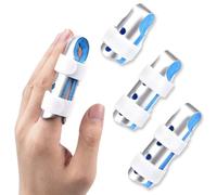 3 férulas para dedos de aluminio, doble pieza de aluminio, protección de dedos en caso de lesiones, férula de dedo medio, dedo pequeño, juego de férula para inmovilización (S/M/L)