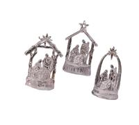 3 figuras de belén iluminadas con luz LED acrílica, luz nocturna religiosa para centros de mesa de Navidad, decoraciones navideñas