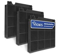 3 filtros de carbón activo para campana extractora, repuesto para AEG Electrolux 9029793818 Whirlpool 484000008575 E3CFE15 AMC027 Model 15 F003333 F00418SE Bauknecht Candy Gorenje 230 x 210 mm