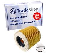 3 filtros de cartucho filtros aspiradora para Kärcher A2504 A2524PT A2534PT A2554Me A2574Me A2574PT A2604 A2654Me A2656X Plus A2674PT Plus A2675 A2676X PT Plus A2901