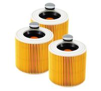 3 Filtros De Cartucho, Para Kärcher WD3 filtros de Repuesto compatibles para aspiradoras WD1, WD2, WD3, SE4001 SE4002 MV3, MV2, También Adecuados para Filtros de Aspiradoras en seco y Húmedo