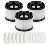 3 filtros de repuesto para aspiradora Levoit LVAC 200, compatible con modelo de filtro LSV-V201F-WUS con 6 filtros postmotor y 6 filtros premotores, rendimiento del filtro 99,9%