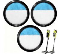 3 filtros lavables para aspiradora Ryobi 18V ONE + PCL720, PBLSV716, PBLSV717