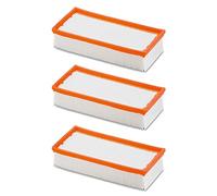 3 filtros planos planos para Kärcher NT 25/1 Ap, NT 35/1 Ap, NT 35/1, NT 45/1, NT 55/1, NT 361, NT 561, NT 611 Tact, Te, M, Eco, sustituye a original 6.904-367.0