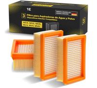 3 filtros plisados planos para Kärcher WD4, WD5, WD6, MV4-MV6 | Sustituye 2.863-005.0 y KFI 4410 · contra el polvo y los olores · ideal para alérgicos