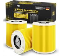 3 filtros redondos para aspiradora Kärcher WD1, WD2, WD3, MV2, MV3