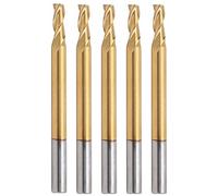 3 - Flauta Flat End Mill Set 5pcs Set | Vástago de 3.175 mm para madera dura / madera contrachapada / acrílico | Bits de enrutador CNC de acero de tungsteno recubierto | Punta de