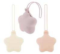 3 fundas de silicona para chupete, material seguro y suave, portátil, funda protectora para chupete, fácil de limpiar, para bolsa de pañales, cochecito