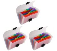 3 fundas ligeras y portátiles con diseño de 13 bolsillos para facturas del hogar y organizador de papel importante, organizador multicapa