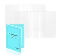 3 fundas para tarjetas de identificación A7, doble funda para tarjeta de crédito, 150 × 107 mm, funda doble para tarjeta de control de presión arterial, tarjeta de seguridad social