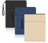 3 fundas protectoras para libros para amantes de los libros con cremallera de 11.8 x 9 pulgadas, funda protectora con bolsillo frontal, correa de asa para bibliotecario, accesorios de lector, tapa