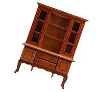 3. Gabinete de madera pequeño hecho a mano para casas de muñecas realista escala 1/12 para dormitorio, muebles de cocina, modelo de manualidades, fotografía, decoración, pequeño gabinete de sala de
