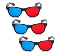 3 gafas 3D rojas y azules universales para ver películas de TV, marco de video tridimensional, gafas 3D para juegos de DVD, gafas de estilo 3D para películas 3D, gafas de visualización 3D, diseño