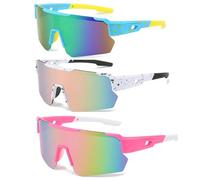 3 gafas rápidas para bicicleta, gafas de sol deportivas para hombre y mujer, protección UV 400, con almohadilla nasal cómoda, polarizadas, para bicicleta de montaña