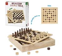 Juego de mesa Dal Negro Chess Checkers Tria Top