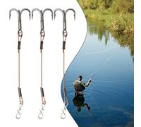 3 ganchos agudos de acero inoxidable para aparejos de señuelos con para el enfoque de depredador en lucioperca, lucioperca, pesca en aguas frescas y salobres (5,5 cm)