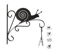 3 ganchos para macetas diseño caracol pared jardín