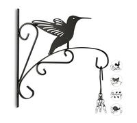 3 ganchos para macetas diseño pájaro pared jardín